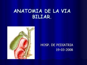 ANATOMIA DE LA VIA BILIAR HOSP DE PEDIATRIA