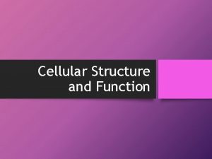 Cellular Structure and Function Day 1 Cell Discovery