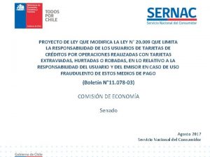 PROYECTO DE LEY QUE MODIFICA LA LEY N