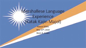 Hello in marshallese language