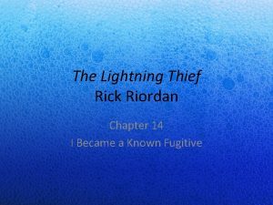 The Lightning Thief Rick Riordan Chapter 14 I