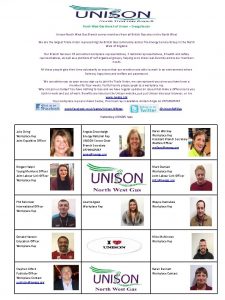 North West Gas Branch of Unison Energy Sector
