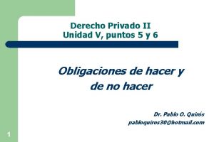 Derecho Privado II Unidad V puntos 5 y