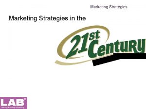 Marketing strategy structure