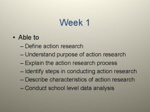 Define action research