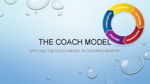 THE COACH MODEL APPLYING THE COACH MODEL IN
