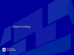 How to write a report example