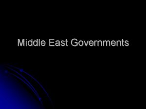 Middle East Governments Types Of Government Monarchy A