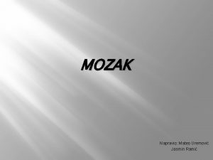 MOZAK Napravio Mateo Uremovi Jasmin Rami Sadraj Pria