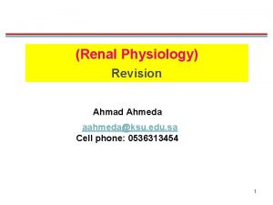 Tubule reabsorption