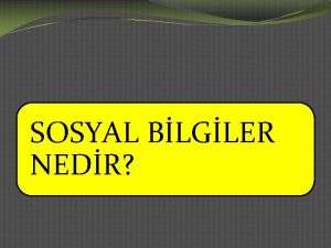 Sosyal bilimler nelerdir