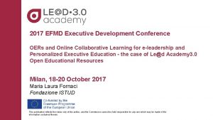 2017 EFMD Executive Development Conference OERs and Online