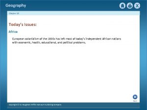 Chapter 20 today's issues in africa Chapter 20 today's issues in africa