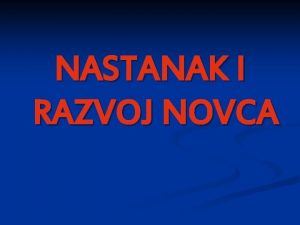 Nastanak i razvoj novca