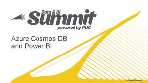 Powerbi cosmosdb