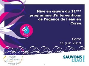 Mise en uvre du 11me programme dinterventions de