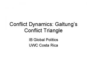 What is conflict triangle