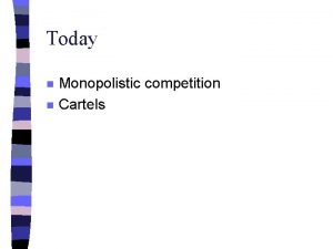 Monopoly vs monopolistic competition