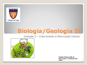 BiologiaGeologia II Unidade 5 Crescimento e Renovao Celular