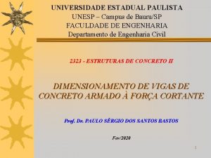 UNIVERSIDADE ESTADUAL PAULISTA UNESP Campus de BauruSP FACULDADE