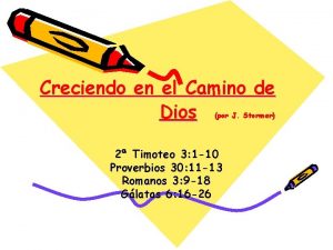 Creciendo en el Camino de Dios por J