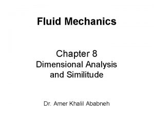 Similitude fluid mechanics