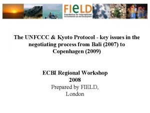 The UNFCCC Kyoto Protocol key issues in the