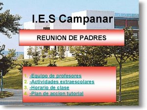 I E S Campanar REUNION DE PADRES 1