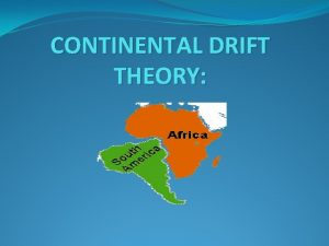 The continental drift theory