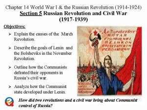 Chapter 14 world war 1 and the russian revolution