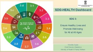 SDGHEALTH Dashboard SDG 3 Ensure Healthy Lives and