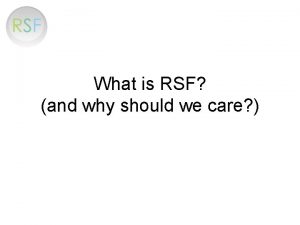 What is rsf