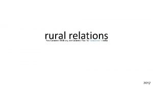 rural relations You Connect With us we Connect