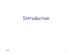 Introduction Intro 1 Good Guys and Bad Guys