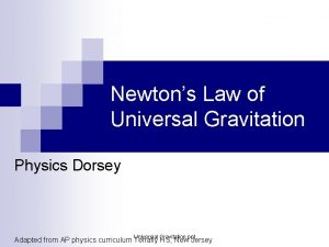 Law of universal gravitation ppt
