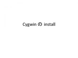 Cygwin 32 bit