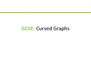 GCSE Curved Graphs GCSE Specification 1 3 The