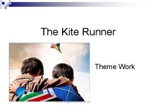 The Kite Runner Theme Work One question n