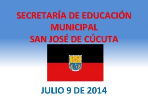 SECRETARA DE EDUCACIN MUNICIPAL SAN JOS DE CCUTA