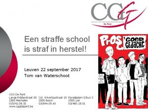 Een straffe school is straf in herstel Leuven