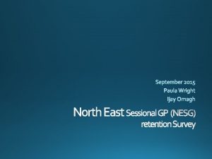 North East Sessional GP NESG retention Survey Membership