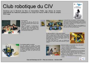 Club robotique du CIV Soutenus par le Rectorat