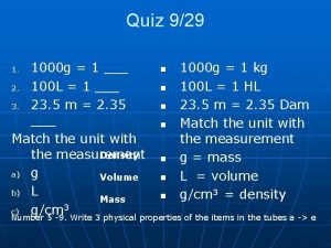 Quiz 929 1000 g 1 n 1000 g