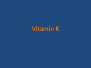 Vitamin k deficiency