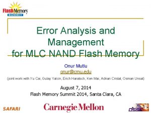 Error Analysis and Management for MLC NAND Flash