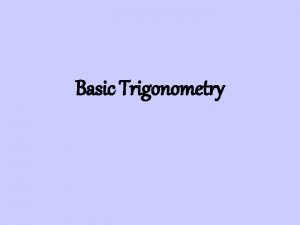 Parts of a triangle trigonometry