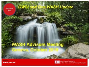 Water and Federation Sanitation in WASH Africa GWSI