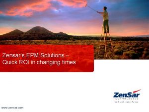 Zensars EPM Solutions Quick ROI in changing times