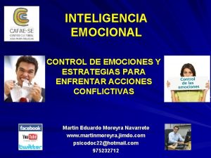 INTELIGENCIA EMOCIONAL CONTROL DE EMOCIONES Y ESTRATEGIAS PARA