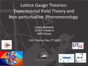 Lattice Gauge Theories Experimental Field Theory and Nonperturbative